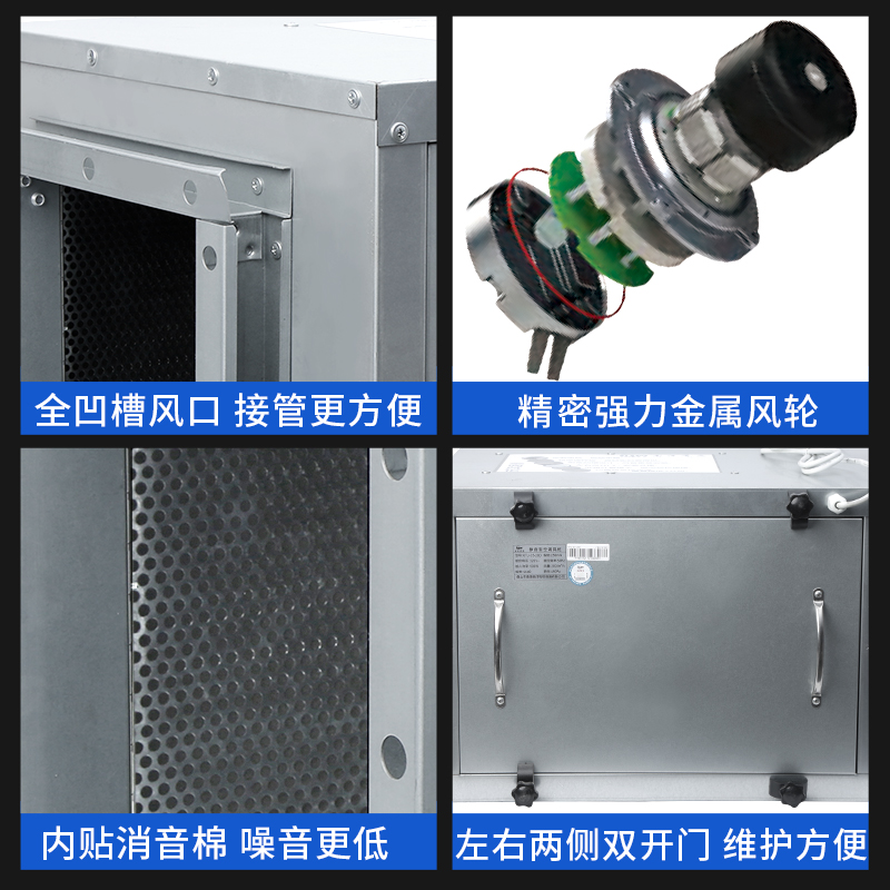 工业柜式离心风柜商用饭店厨房排C烟风柜风机变频管道抽风机排风