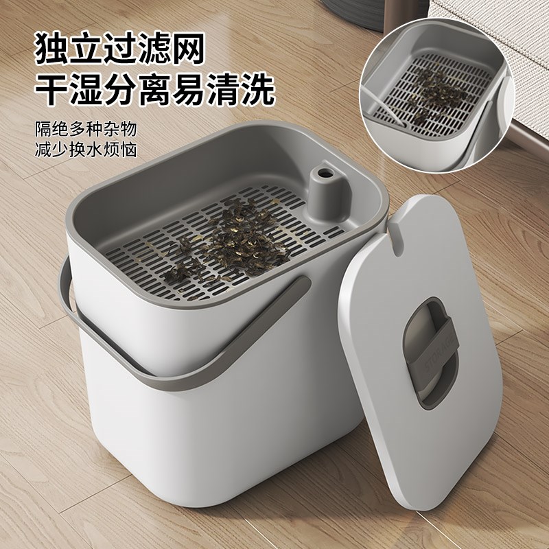 大号茶水桶茶渣茶叶分离过滤排水桶茶漏垃圾桶功夫U茶盘茶室废水