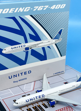 1:400美国联合航空客机B767-400 N66056飞机模型合金摆件收藏PM