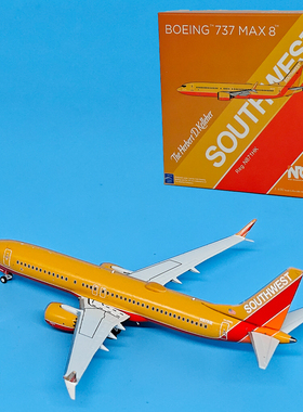 NG1:400美国西南航空B737MAX8客机N871HK成品飞机模型合金摆件