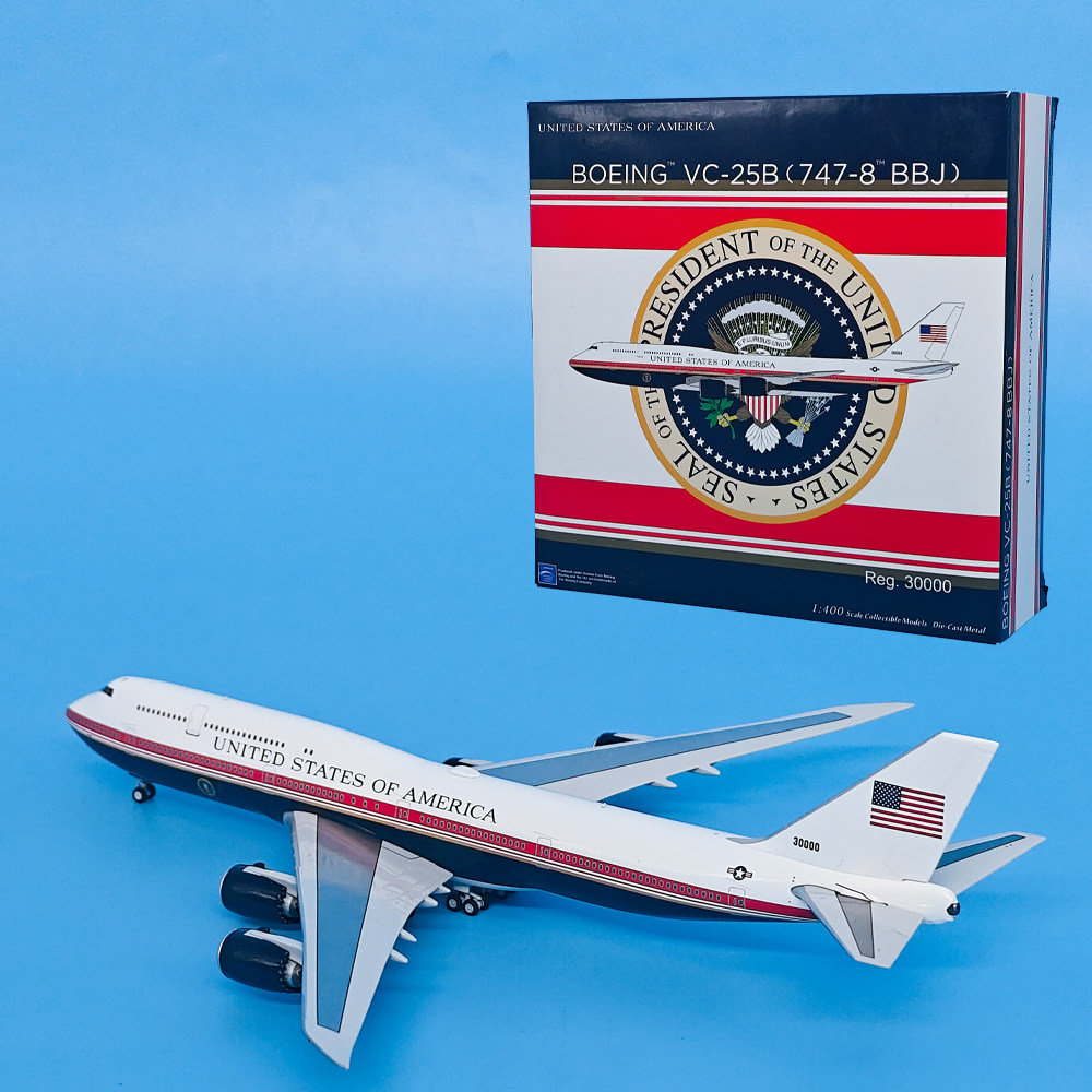NG1:400美国空军波音VC-25B 747-8 BBJ客机30000飞机模型合金收藏