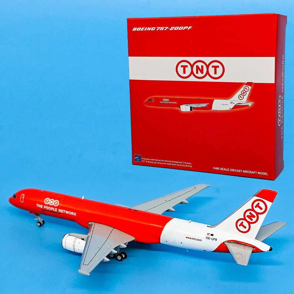 1:400TNT航空B757-200PF客机OE-LFB飞机模型合金仿真摆件JC图片