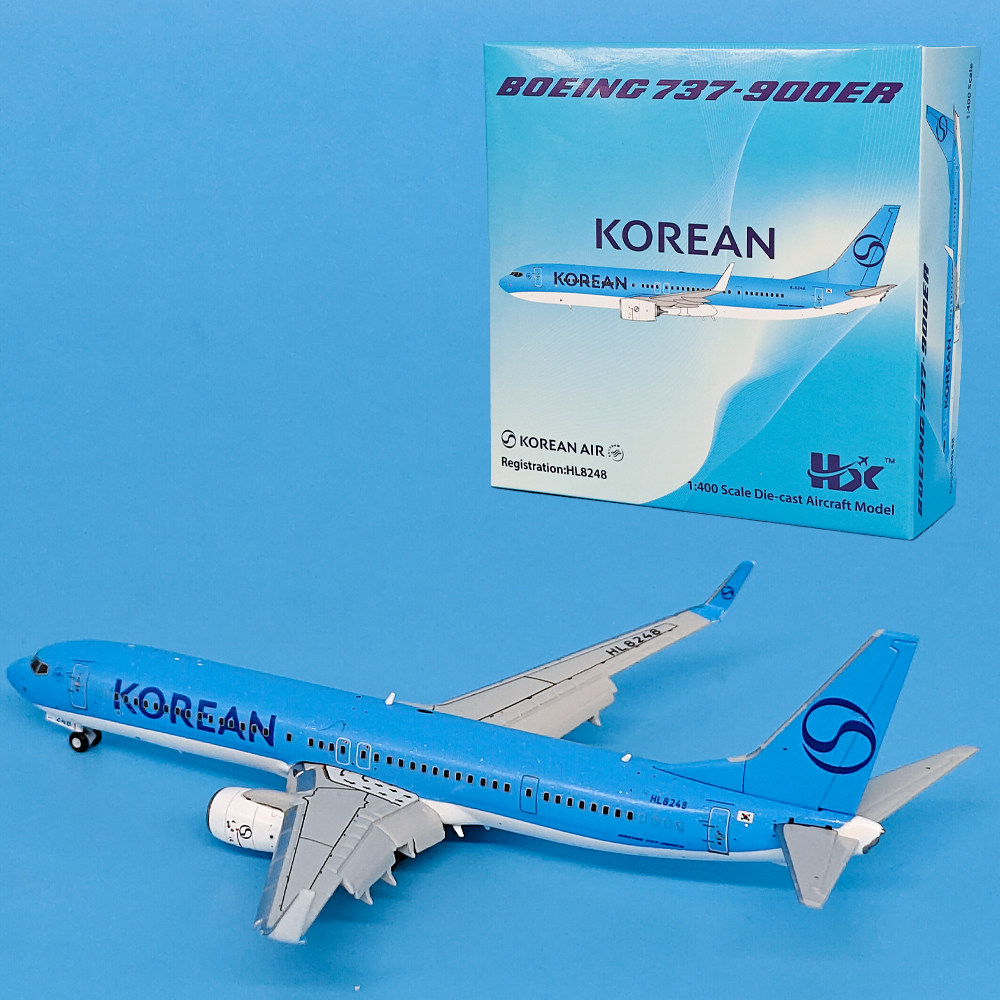 HX 1:400大韩航空波音737-900ER客机HL8248襟翼版合金收藏摆件