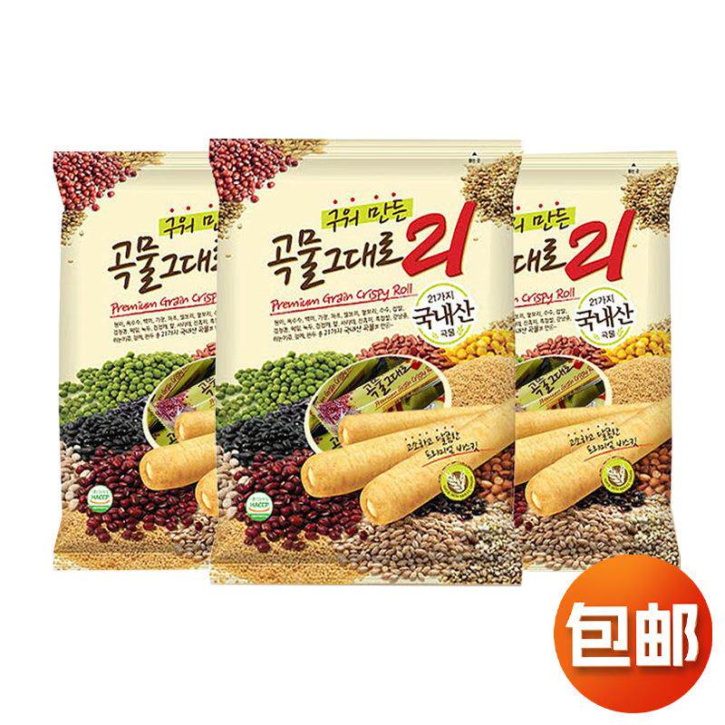 韩国进口 爱宝乐园谷物棒夹心营养能量棒糙米卷休闲食品零食小吃