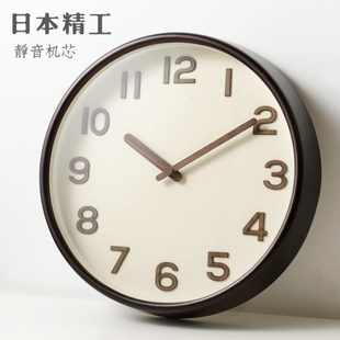 掛表石英鐘 北歐靜音掛鐘客廳簡約鐘表精工機(jī)芯時(shí)鐘家用時(shí)尚