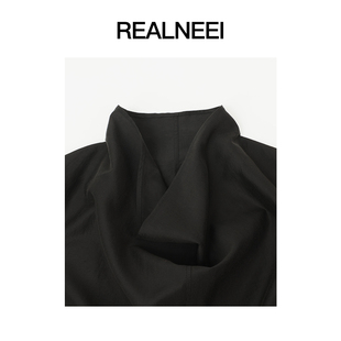 百搭马夹上衣21404 REALNEEI 高阶法则 极简天纟醋酸无袖 设计款