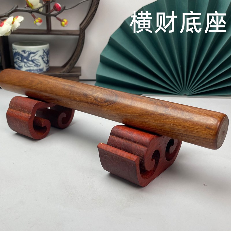 红花梨实木小支架木棍架子托架桌面摆件横财底座支撑架展示架创意