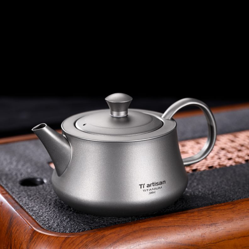 钛工匠纯钛茶壶户外露营煮茶壶烧水壶旅行钛茶具套装便携式泡茶器