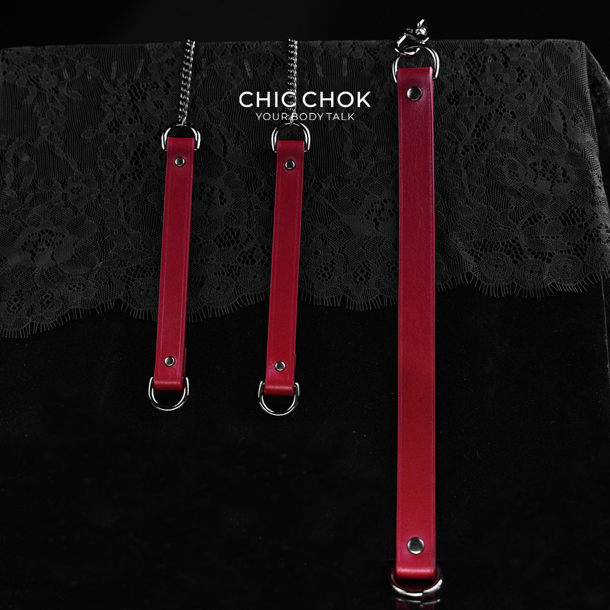 CHICCHOK正品独家设计真皮项圈手环男女原创choker窒息配套装SM