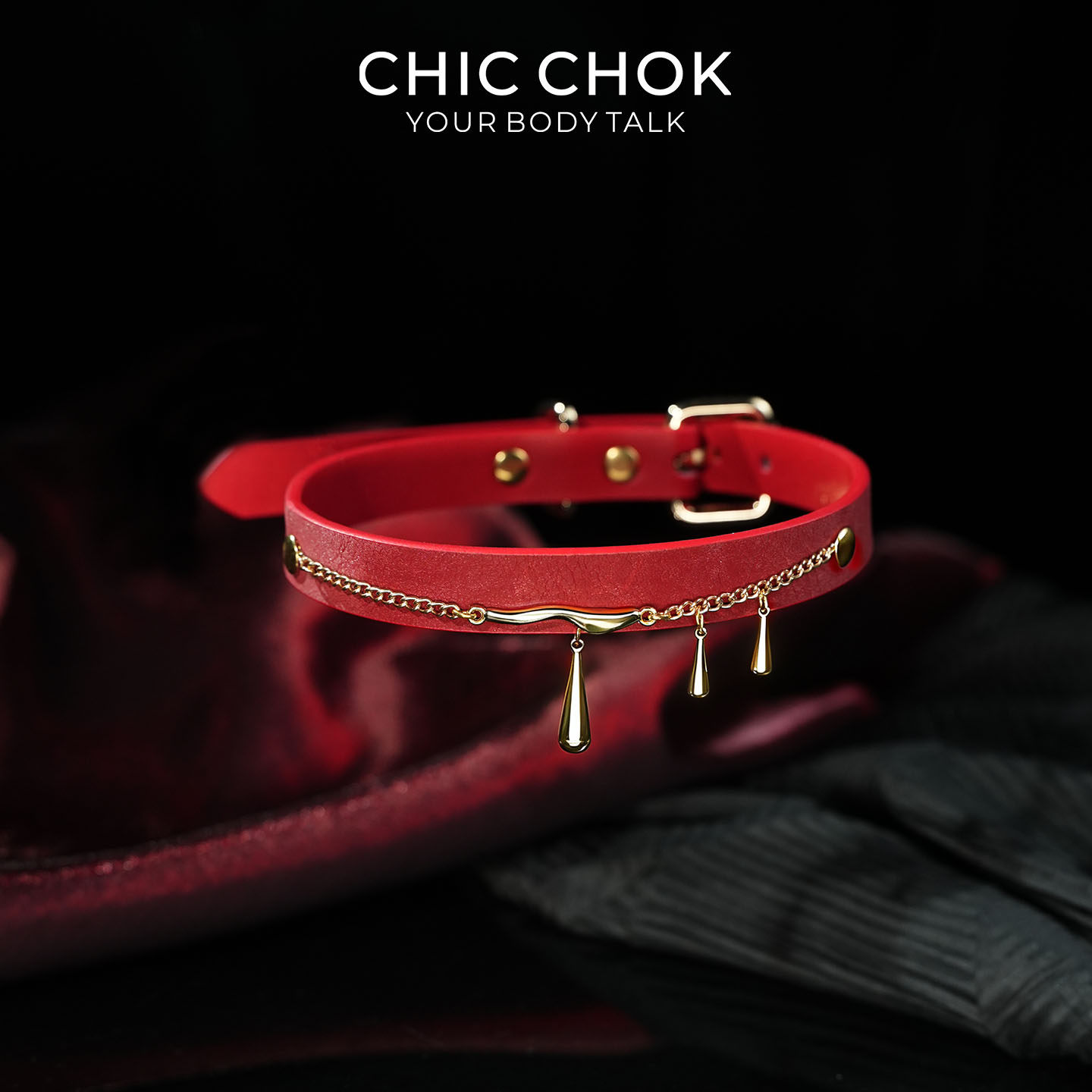 CHICCHOK鎏金丝绒项圈