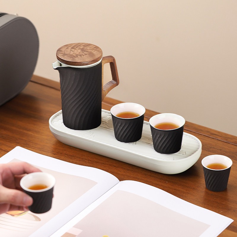 茶皇子户外旅行茶具套组可携式喝茶装备一人饮泡茶专用外出携带包