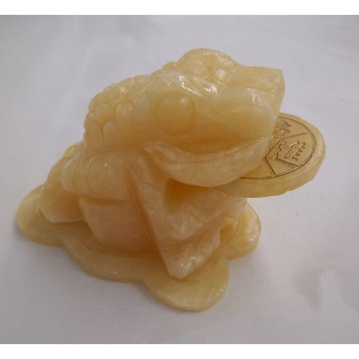 现货黄玉金蟾蜍摆件工艺摆设 家居吉祥物 3.5寸 8CM