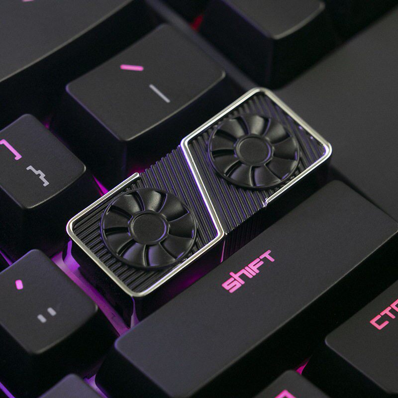 机械键盘RTX3060Ti/3070游戏显卡回车键帽 锌铝合金属个性键帽