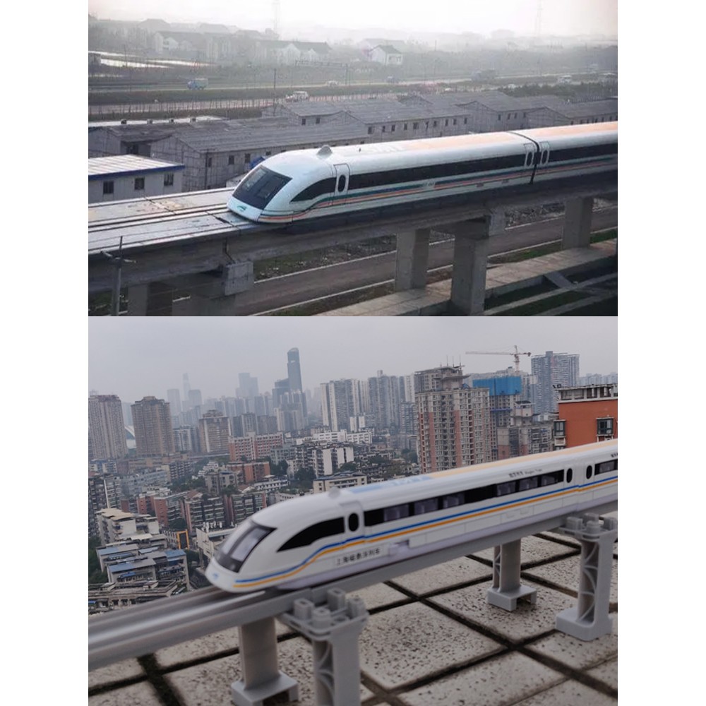 600km高速上海磁悬浮列车合金和谐号crh3c高铁动车火车仿真玩具