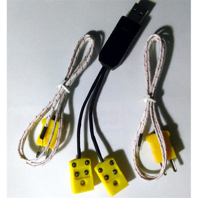 USB-K型热电偶温度采集器 变送器 双探头 支持二次开发 免驱