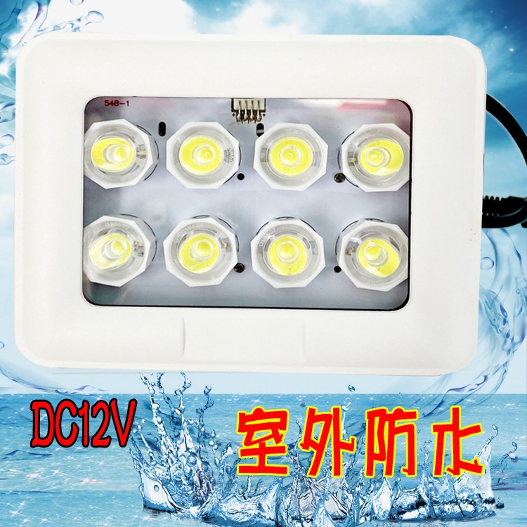 新款监控补光灯12V白光8灯 照车牌 夜视辅助灯 道路卡口LED补光灯