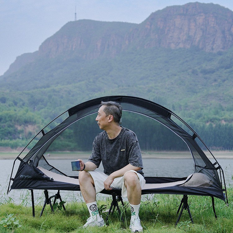 户外露营帐篷野营过夜登山露营单人帐防雨网帐蚊帐徒步帐篷内账