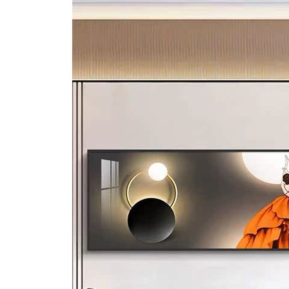 美女卧室床头装饰画烤瓷镶钻铝合金边框现代简约挂画房间家居饰品