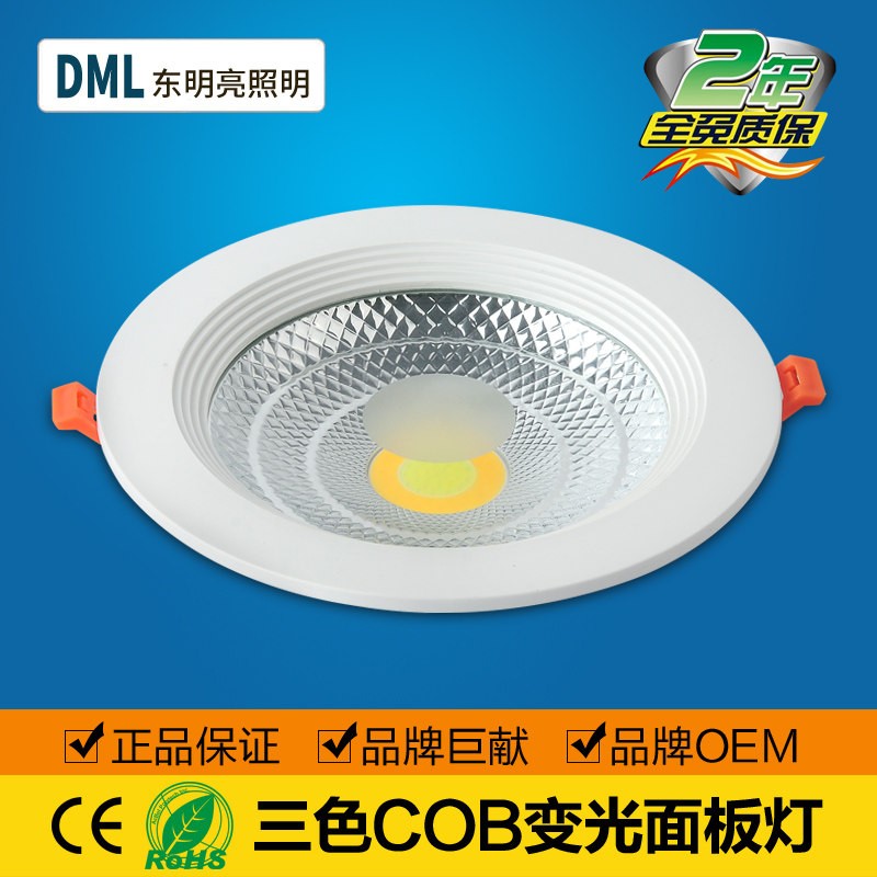 LED筒灯COB天花板灯5W7W10W15W25W30W变光圆形PC面环包邮