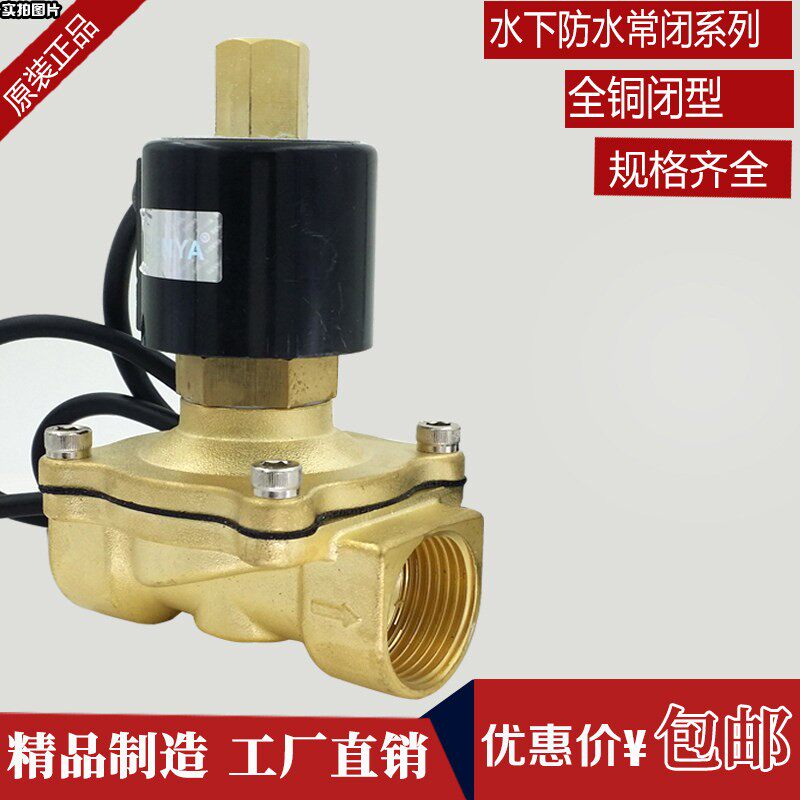 4分常开水下喷泉电磁阀水阀 1寸室外全防水常开电磁阀DN15 20 25