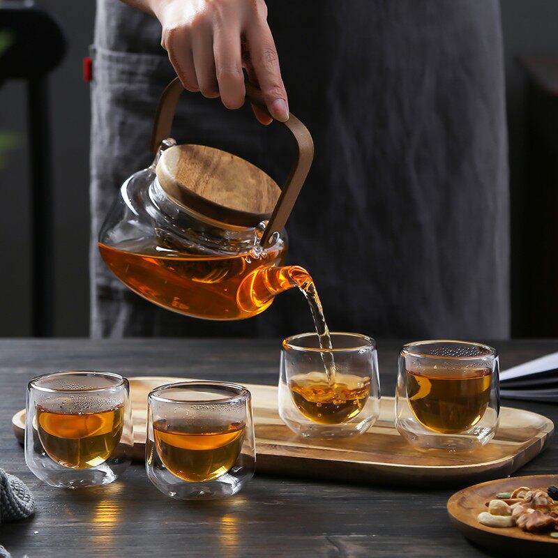 水果茶壶日式蜡烛加热果茶泡茶煮花茶简约套装高档送礼玻璃茶具