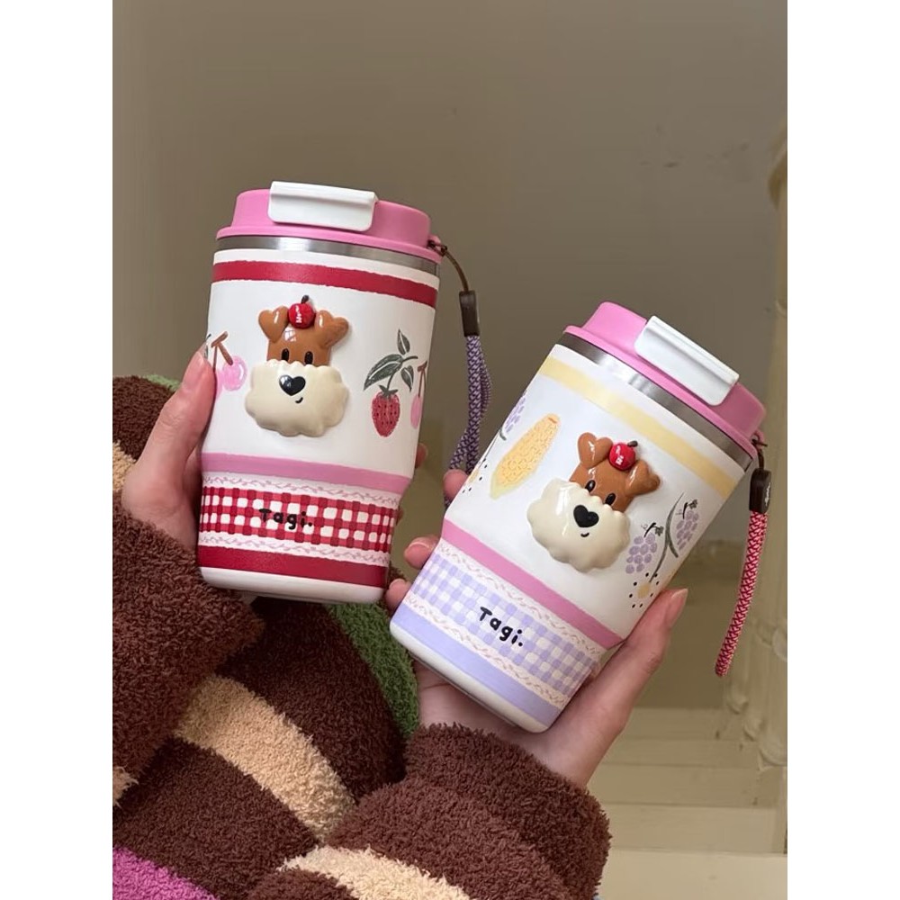 Tagi.保温杯女生可爱高颜值吸管水杯新款便携咖啡杯子夏季保冷杯图片