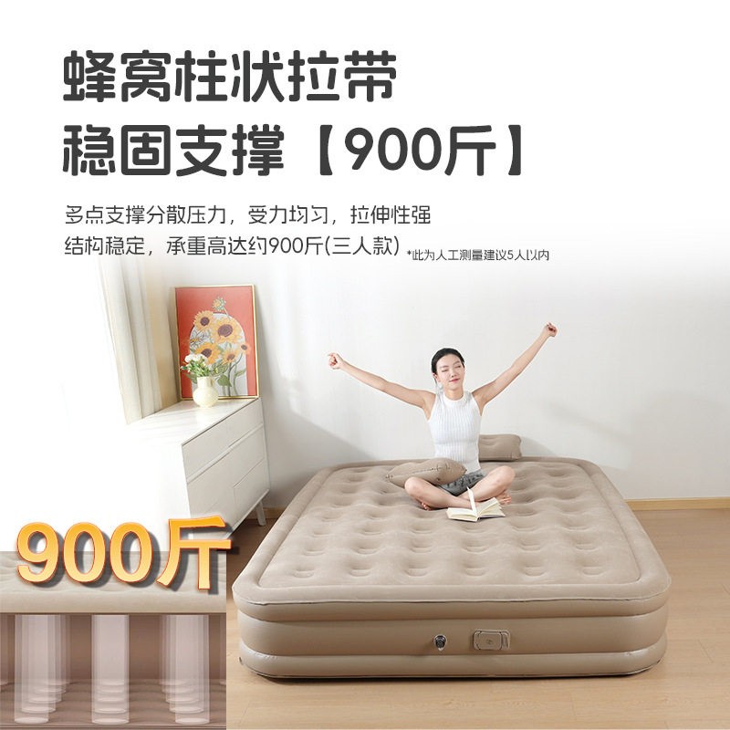 户外家用内置锂电充吸充气牀露营帐篷自动充气垫牀垫陪护加牀躺椅