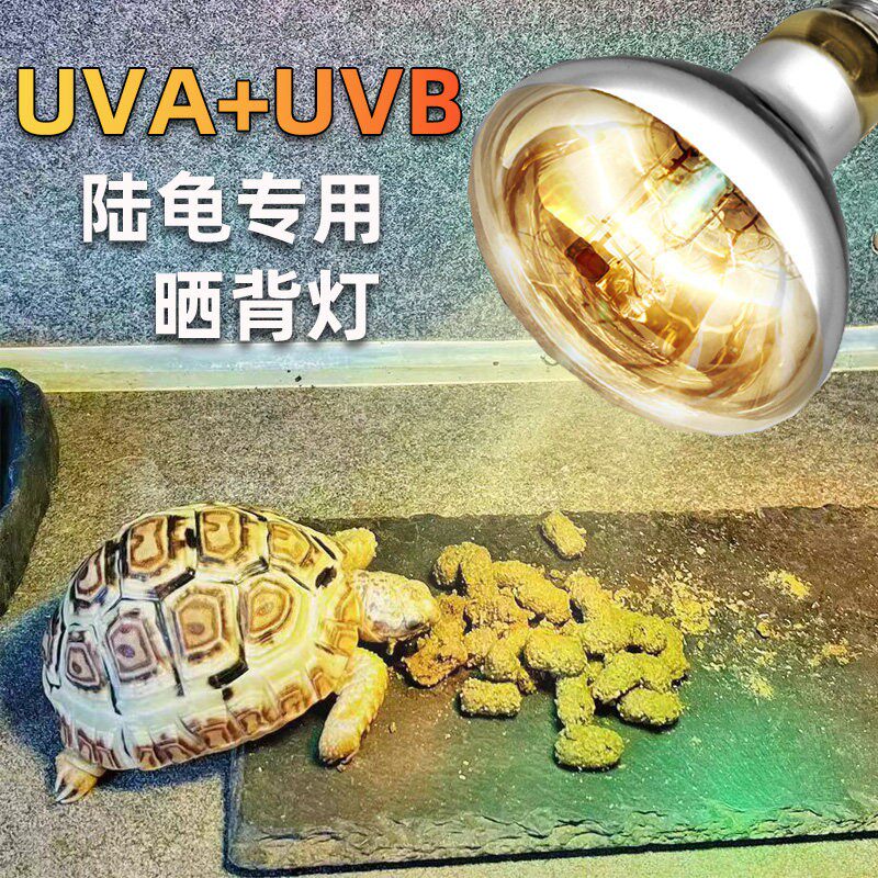 爱尚乌龟陆龟专用晒背灯全光谱太阳能灯加热灯uvauvb灯鬃狮蜥补钙