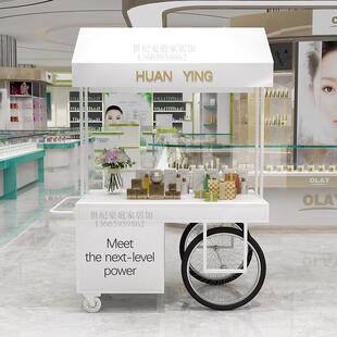 欧式 车 铁艺花车网红夜市小吃摆地摊车超市集市柜子售货车移动促销