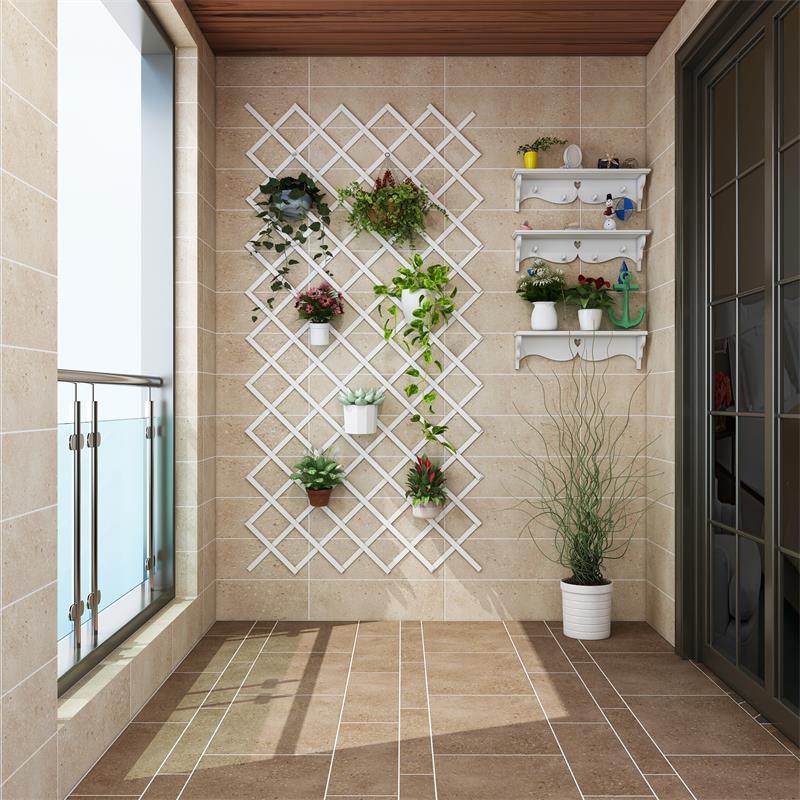 阳台爬藤架墙面花墙架壁挂式网格防腐木花盆挂架墙面白色悬挂花架,鲜花速递/花卉仿真/绿植园艺,花架,淘宝优惠券,粉丝福利购,淘宝优惠卷