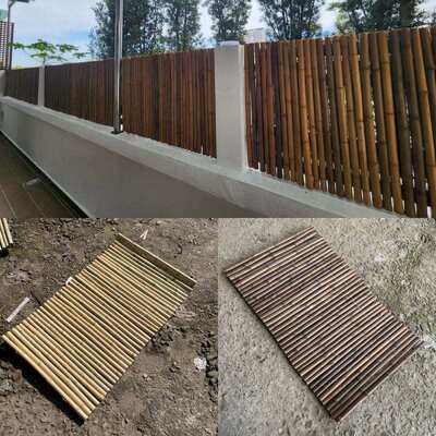 竹子栅栏竹竿竹篱笆墙护栏阳台庭院草坪花坛菜园插地防腐矮围栏