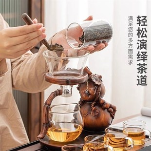 葫芦玻璃全自动n茶具套装 新款 家用高档办公室冲茶壶懒人磁吸泡茶