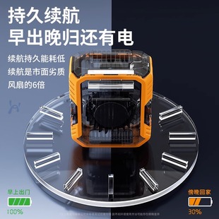挂腰风扇随身便携电扇USBw制冷夏天厨房户外工地高温作业降温神器