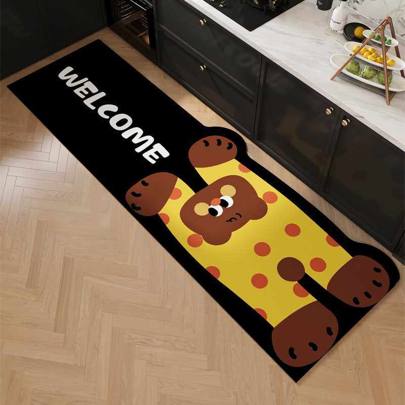 Fnac家用可卡通打理易硅藻厨房地毯垫门口耐脏速干地毯裁剪吸水泥