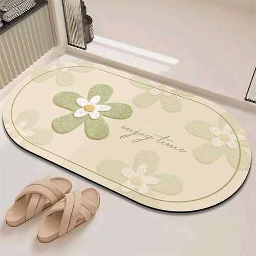 印度尼西亚吸水清新地垫门口浴室硅藻防滑泥厕所脚垫卫生间家用速