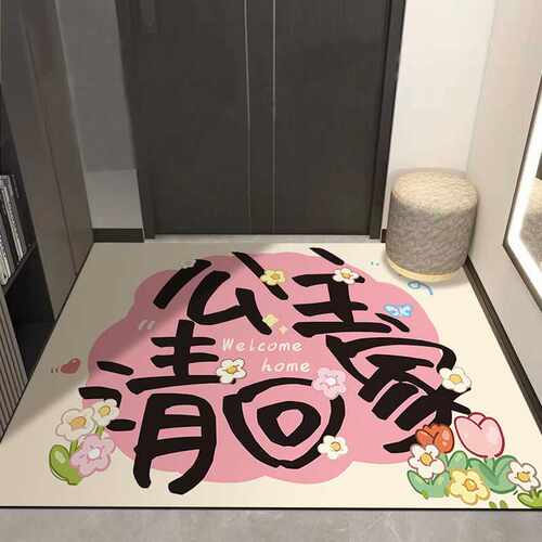 Cdiscount垫地垫浴室脚垫卫生间入户门回家公主硅藻吸水风格地垫