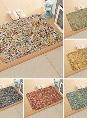 韩国玄关复古门口吸水耐脏地垫入户门波斯防滑卫生间几何地垫耐脏