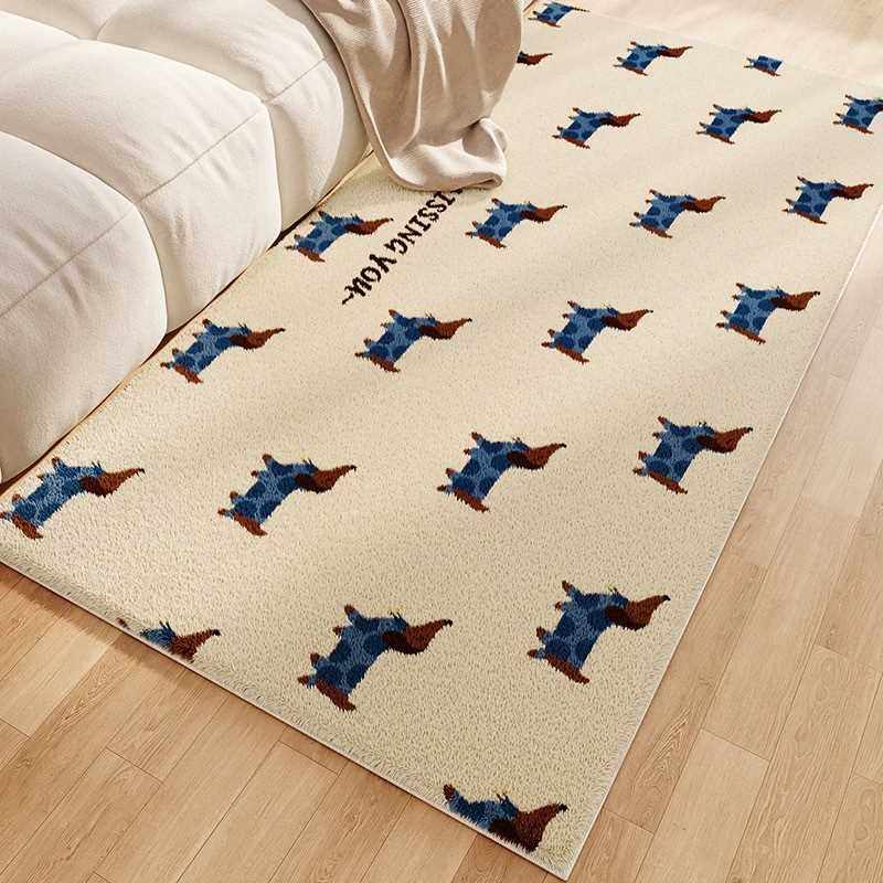 Walmart地垫羊绒卧室床边床尾垫防床前地毯客厅防水免洗毯毛绒脚