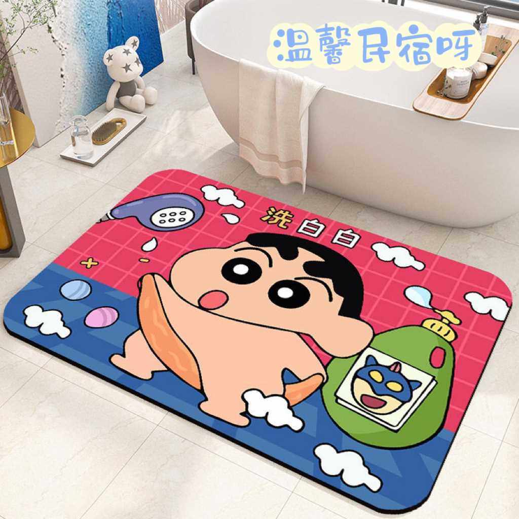 Newegg垫卫生间门口脚垫家用入户门浴室蜡笔小新卡通科技地垫防滑
