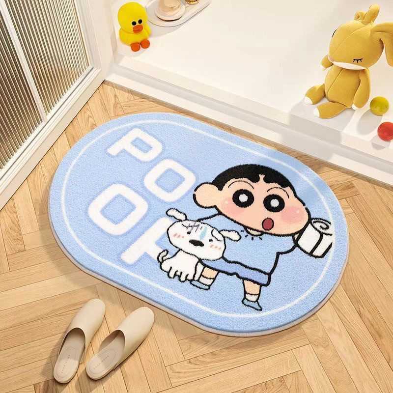 印度尼西亚猫地毯脚垫小新KT可爱吸水羊绒浴室地垫卫生间玄关入户