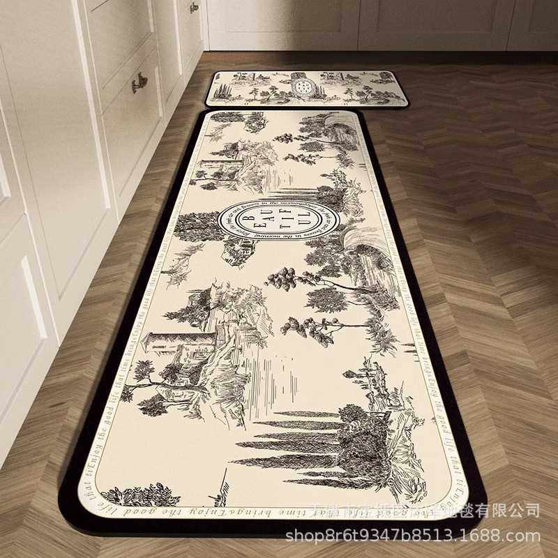 美国厨房地垫防滑垫吸水厨房厨房防油跨境可擦耐脏套厨房厨房地垫