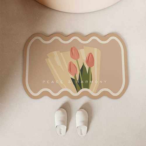 OnBuy垫吸水垫ins厨房硅藻防滑垫异形风脚垫浴室泥地地毯入户门卫