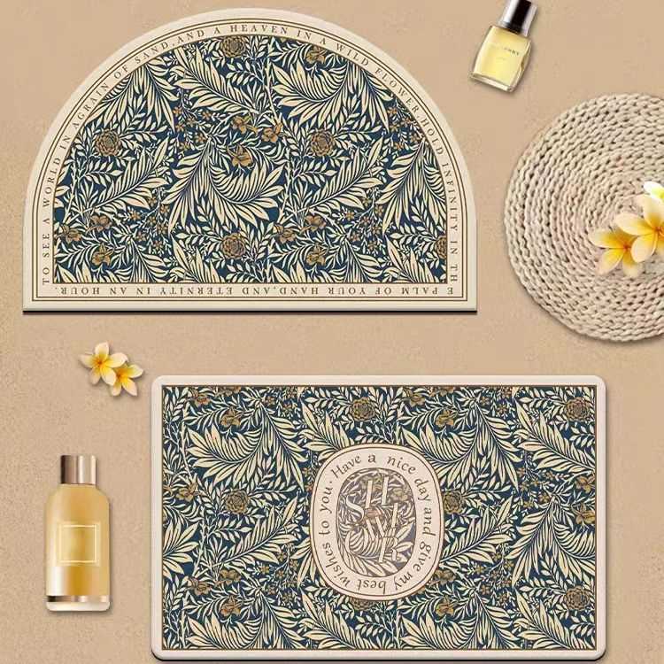 Walmart厕所洗手间卫生间入户门垫泥软垫浴室防滑垫硅藻速干门口