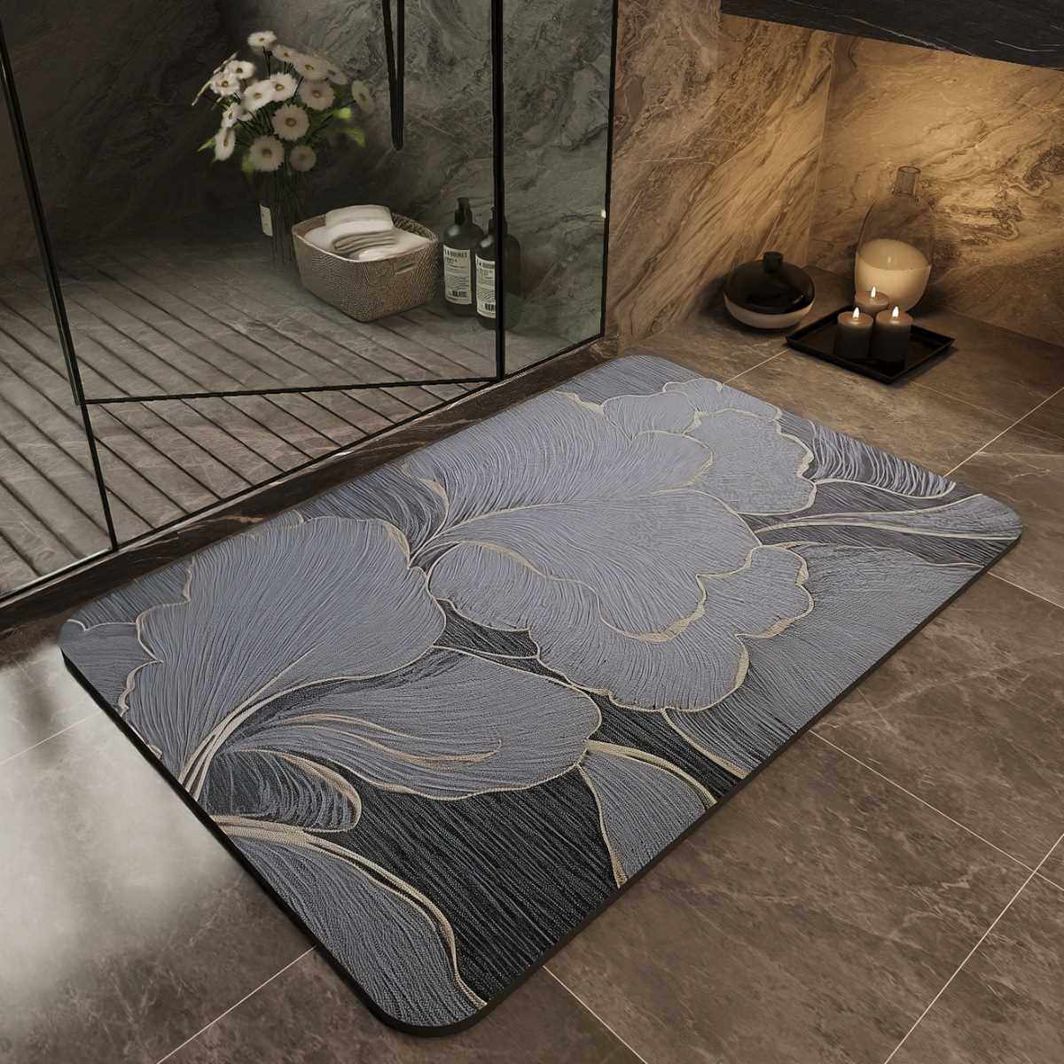 Game软洗手间泥地毯防滑浴室硅藻卫生间门口地垫速干吸水脚垫家用