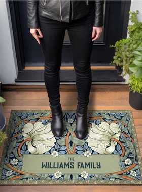 Casas Bahia家用耐脏美式门脚垫吸水易跨境打理复古入户花卉浴室