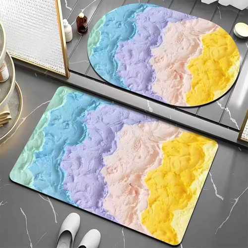 Souq垫子泥地门口速干防滑垫垫垫卫生间易清洗吸水家用浴室风硅藻