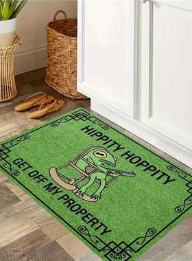 斯洛文跨境丝垫脚区青蛙地垫易垫子打理耐脏圈地绿色换鞋入户门玄