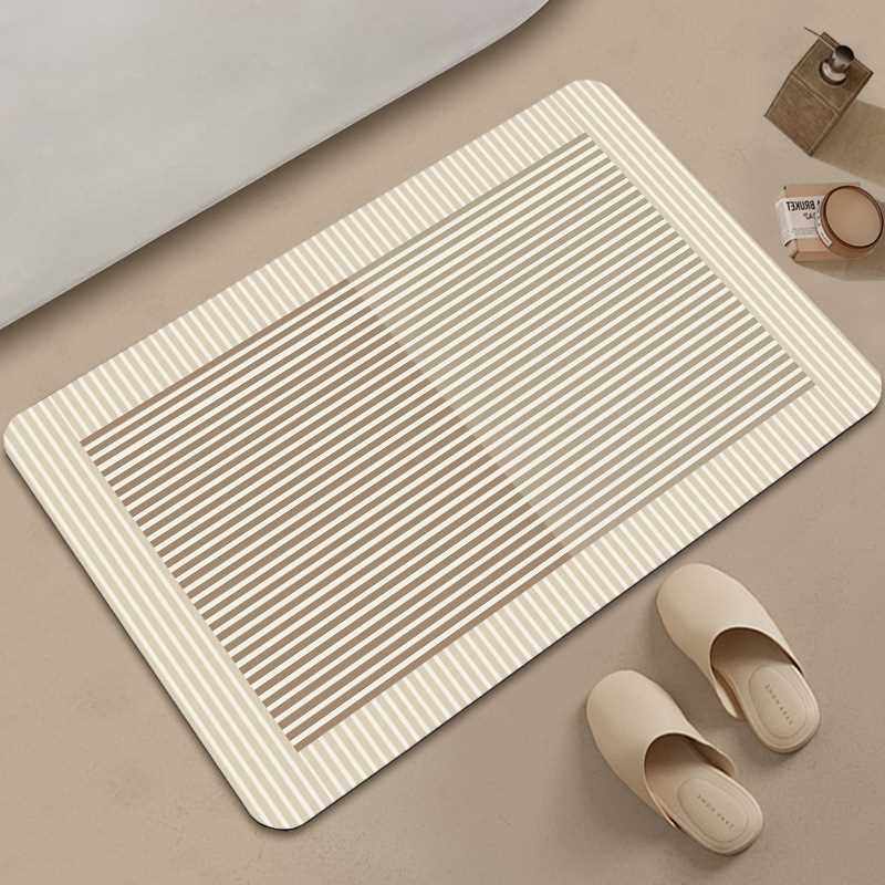 北美家用耐脏泥地易硅藻浴室打理浴缸侘寂风脚垫卫生间防滑垫耐磨