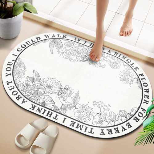 北欧家用门口入户门垫吸水卫生间地垫脚垫浴室速干防滑厕所进硅藻