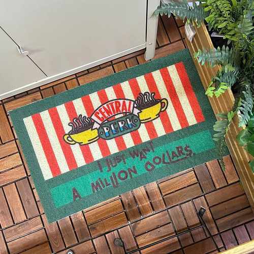 柬埔寨卡通门口耐脏家用防滑咖啡杯老友记垫圈地美式蹭丝脚垫玄关